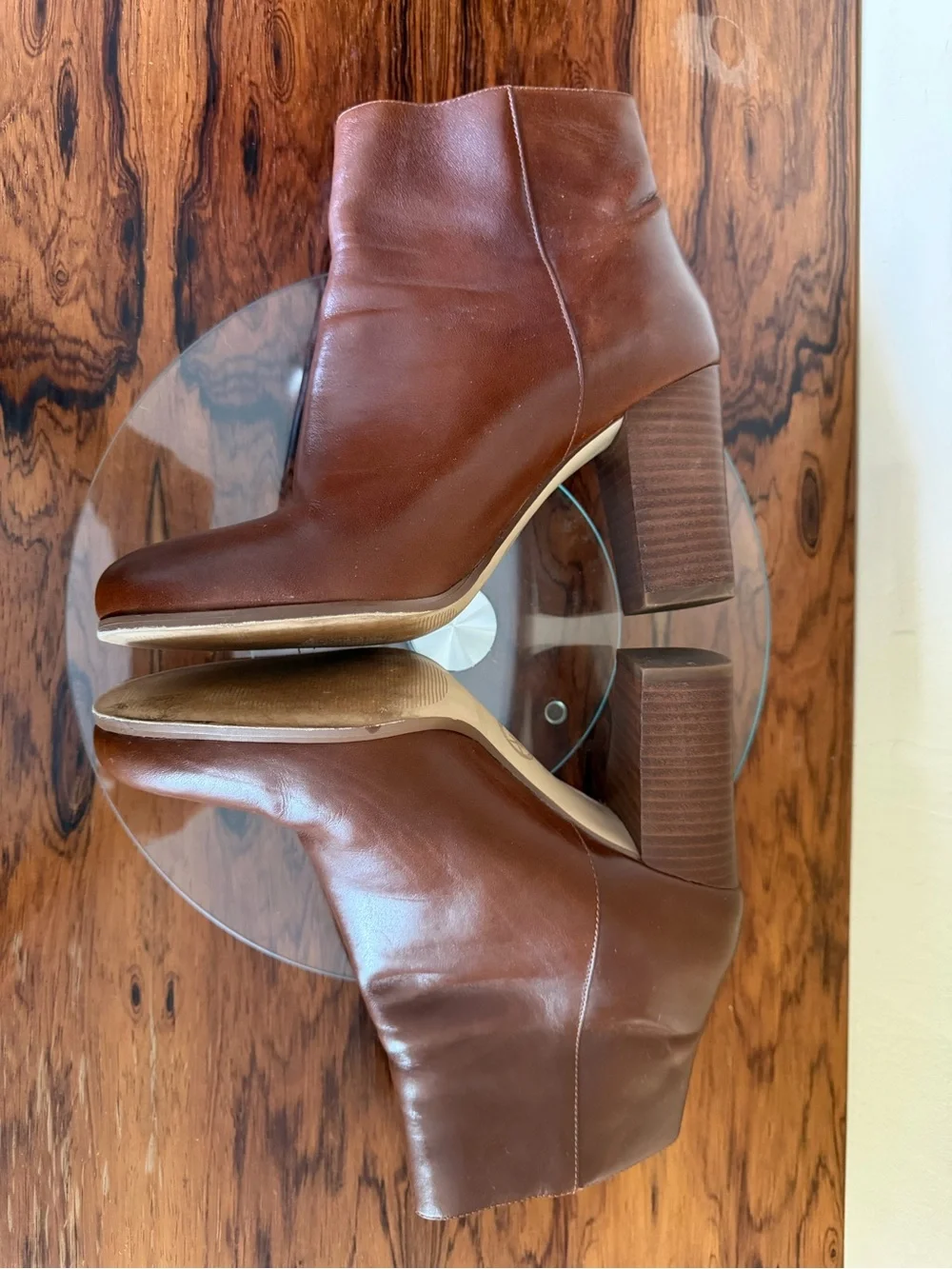 Michael Kors Margaret Leather Booties Brown 9M